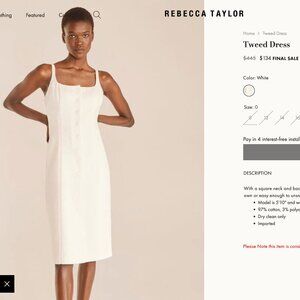 White tweed dress